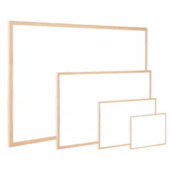 Pizarra Blanca laminada con marco de madera 120x80 Q-Connect