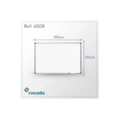 Pizarra Blanca Rocada Acero Vitrificado Magnética marco 120x180 cm