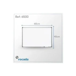 Pizarra Blanca Rocada Acero Vitrificado Magnética 45x60 cm
