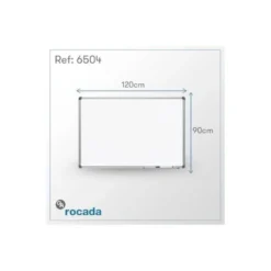 Pizarra Blanca Rocada Acero Vitrificado Magnética 120X90 cm