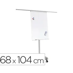 Pizarra Blanca ruedas incluye 2 brazos laterales 68x104