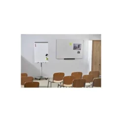 Pizarra Blanca ruedas incluye 2 brazos laterales 68x104