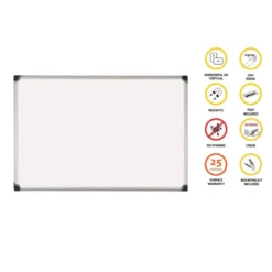 Pizarra Blanca Vitrificada Magnetica con marco de aluminio 90x60 Bi-Office
