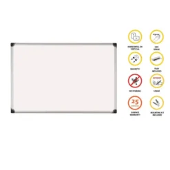 Pizarra Blanca Vitrificada Magnetica con marco de aluminio 150x100 Bi-Office