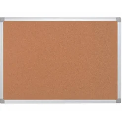 Pizarra corcho q-connect marco de aluminio 150x100 cm 5 mm