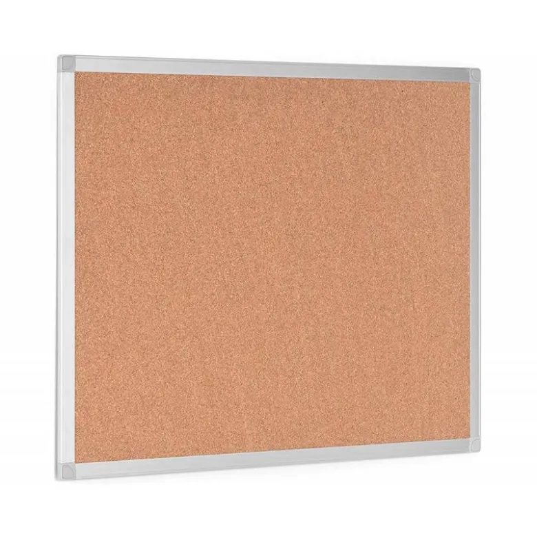 Pizarra corcho q-connect marco de aluminio 150x100 cm 5 mm