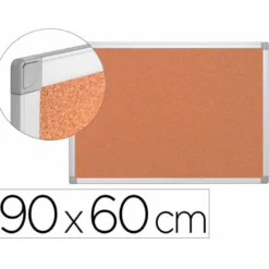 Pizarra corcho q-connect marco de aluminio 150x100 cm 5 mm