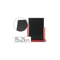 Pizarra de sobremesa Liderpapel negra doble cara de madera 15x21 cm