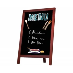 Pizarra Liderpapel negra madera para suelo 55x85 cm