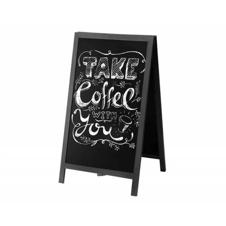Pizarra Liderpapel negra madera para el suelo 55x85x52 cm