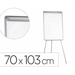 Pizarra Q-Connect trípode magnética con marco gris 70x103 cm