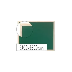 Pizarra Q-Connect verde marco de madera 90x60 cm