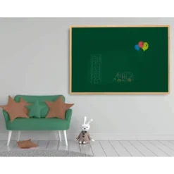 Pizarra Q-Connect verde marco de madera 120x90 cm