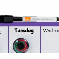 PLANIFICADOR SEMANAL NOBO MAGNETICO COLOR VIOLETA 140X360 MM