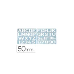 Plantilla Liderpapel rotulacion con 1700 letras y numeros 50 mm