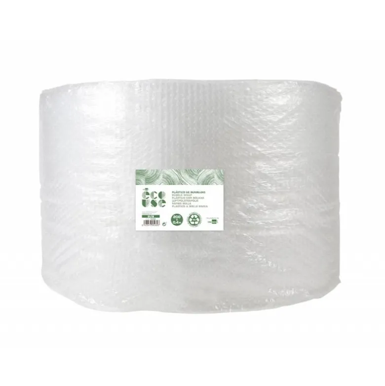 PLASTICO BURBUJA LIDERPAPEL ECOUSE 0.40X200M 30% DE PLASTICO RECICLADO