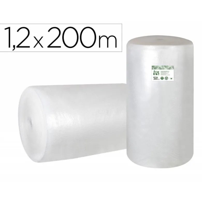 PLASTICO BURBUJA LIDERPAPEL ECOUSE 1.20X200M 30% DE PLASTICO RECICLADO