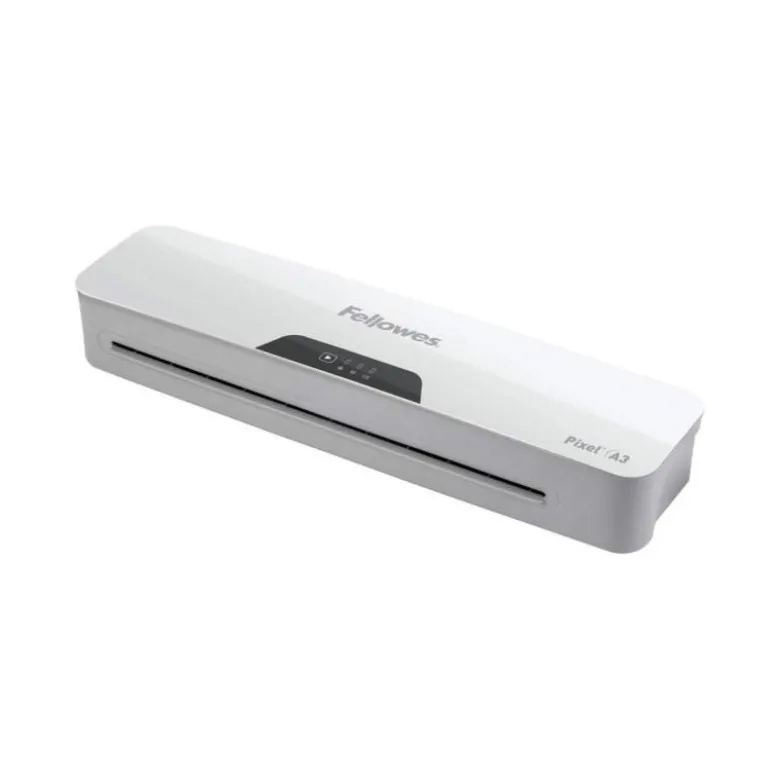 PLASTIFICADORA FELLOWES PIXEL A3 2 RODILLOS SISTEMA ANTIATASCO APAGADO AUTOMATICO HASTA 125 MC