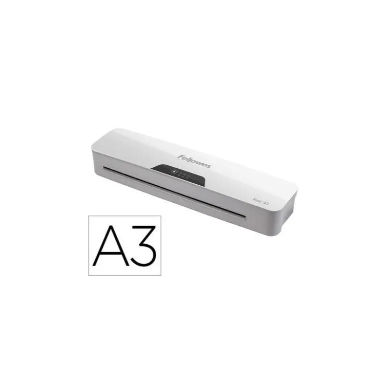 PLASTIFICADORA FELLOWES PIXEL A3 2 RODILLOS SISTEMA ANTIATASCO APAGADO AUTOMATICO HASTA 125 MC