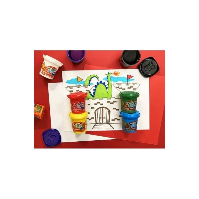 PLASTILINA CARIOCA BABY DOUGH BOTE 75 GR SET DE 8 COLORES SURTIDOS