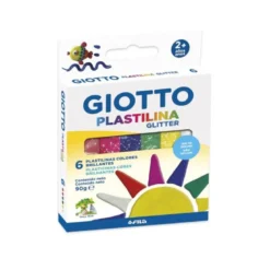 PLASTILINA GIOTTO GLITTER CAJA DE 6 UNIDADES COLORES SURTIDOS