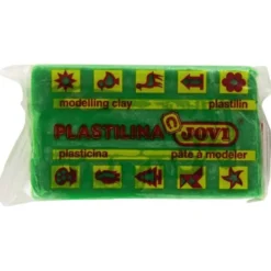 Plastilina Jovi color verde claro pequeña 50 gr