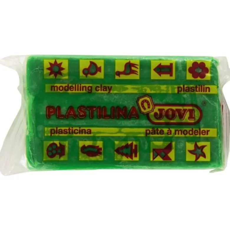 Plastilina Jovi color verde claro pequeña 50 gr