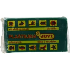 Plastilina Jovi color verde oscuro pequeña 50 gr