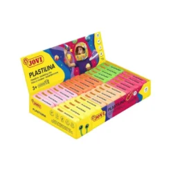 Plastilina Jovi Fluorescentes pequeñas colores surtidos Caja de 30 unidades 50 gr