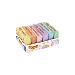 PLASTILINA JOVI 70 SURTIDA TAMAÑO PEQUEÑO COLORES PASTEL SURTIDOS CAJA DE 6 UNIDADES 50 GR