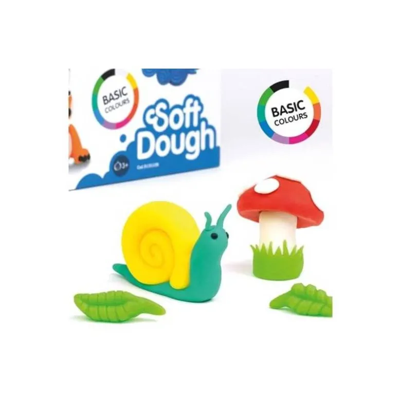PLASTILINA MILAN SOFT DOUGH BASIC CAJA DE 10 BOTES COLORES SURTIDOS 85 G