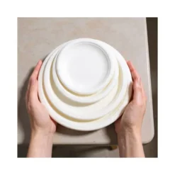 PLATO DE FIBRA BIO 18 CM DIAMETRO PAQUETE DE 50 UNIDADES