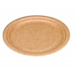 Plato de papel reciclable 23cm color blanco