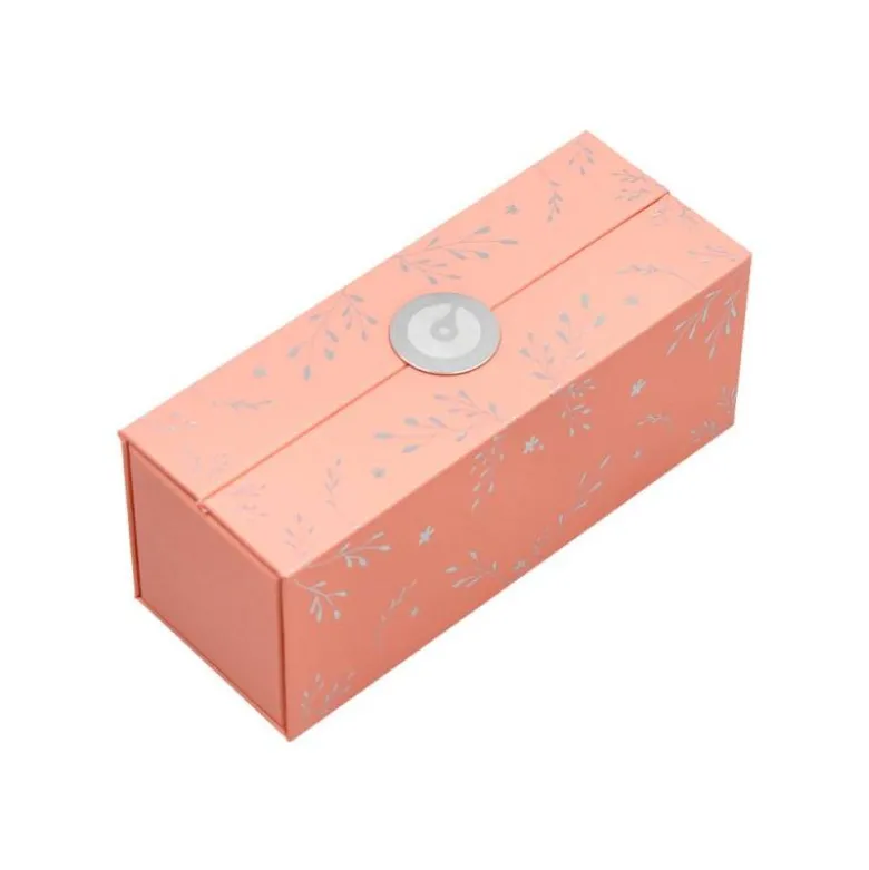 PLUMA BELIUS BELLA ALUMINIO COLOR ROSA DISEÑO PLATEADO RELIEVE TINTA AZUL CAJA DE DISEÑO