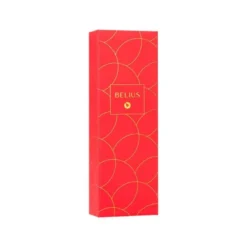 PLUMA BELIUS PASSION DOR ALUMINIO TEXTURA CEPILLADA COLOR ROJO Y DORADO TINTA AZUL CAJA DE DISEÑO
