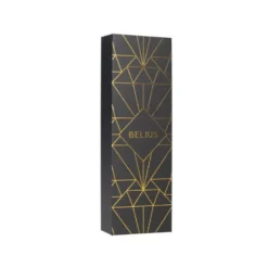 PLUMA BELIUS SOIREE ALUMINIO COLOR ART DECO NEGRO Y DORADO TINTA AZUL CAJA DE DISEÑO