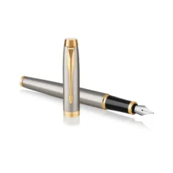 Pluma Parker PK IM GT Plumin Fino de Acabado Metal Cepillado
