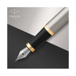 Pluma Parker PK IM GT Plumin Fino de Acabado Metal Cepillado