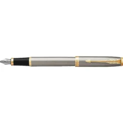 Pluma Parker PK IM GT Plumin Fino de Acabado Metal Cepillado