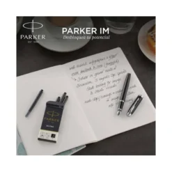 Pluma Parker PK IM GT Plumin Fino de Acabado Metal Cepillado