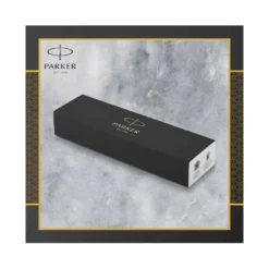 Pluma Parker PK IM GT Premium Plumin Fino Lacado Color Negro Adornos Dorados
