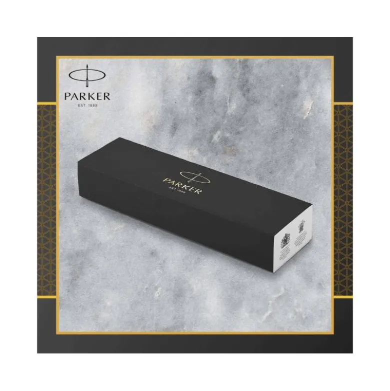 Pluma Parker PK IM GT Premium Plumin Fino Lacado Color Negro Adornos Dorados
