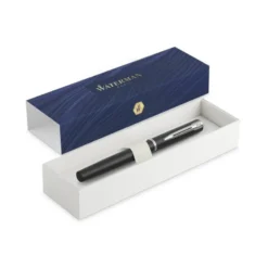 PLUMA WATERMAN ALLURE LACA NEGRA EN ESTUCHE DE REGALO TINTA AZUL