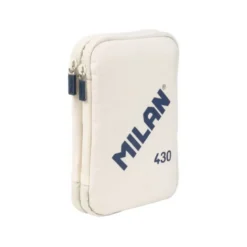 PLUMIER ESCOLAR MILAN 430 SINCE 1918 DOBLE CON ACCESORIOS COLOR BEIG 195X50X130 MM