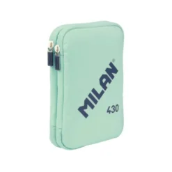PLUMIER ESCOLAR MILAN 430 SINCE 1918 DOBLE CON ACCESORIOS COLOR VERDE 195X50X130 MM