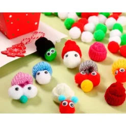 POMPONES DE COLORES LIDERPAPEL 1 CM TONALIDADES CALIDAS BOLSA CON 120 UNIDADES
