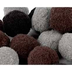 POMPONES DE COLORES LIDERPAPEL 1 CM TONALIDADES NEUTRAS BOLSA CON 120 UNIDADES
