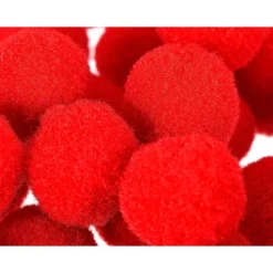 POMPONES DE COLORES LIDERPAPEL 1,5 CM TONALIDADES ROJAS BOLSA CON 80 UNIDADES