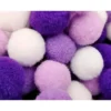 POMPONES DE COLORES LIDERPAPEL 1,5 CM TONALIDADES VIOLETA BOLSA CON 80 UNIDADES