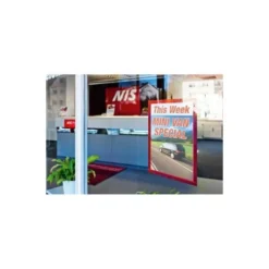 Porta anuncios Durable magnetico adhesivo A4 rojo